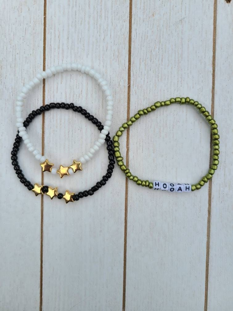 Military Bracelets, Army Bracelet, Hooah Bracelet, Hooah Jewelry