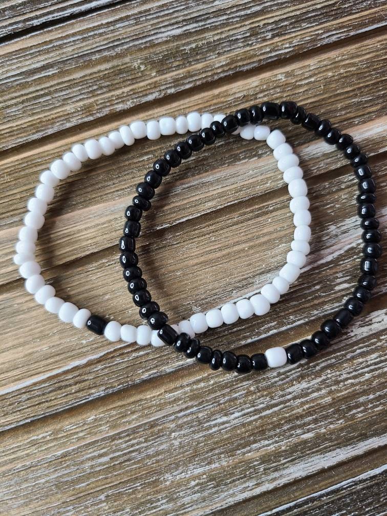 Friendship Beaded Bracelet, Bracelet Set, Matching Bracelets, Pinky Promise Bracelet, Mother Daughter Bracelet, Relationship Bracelet