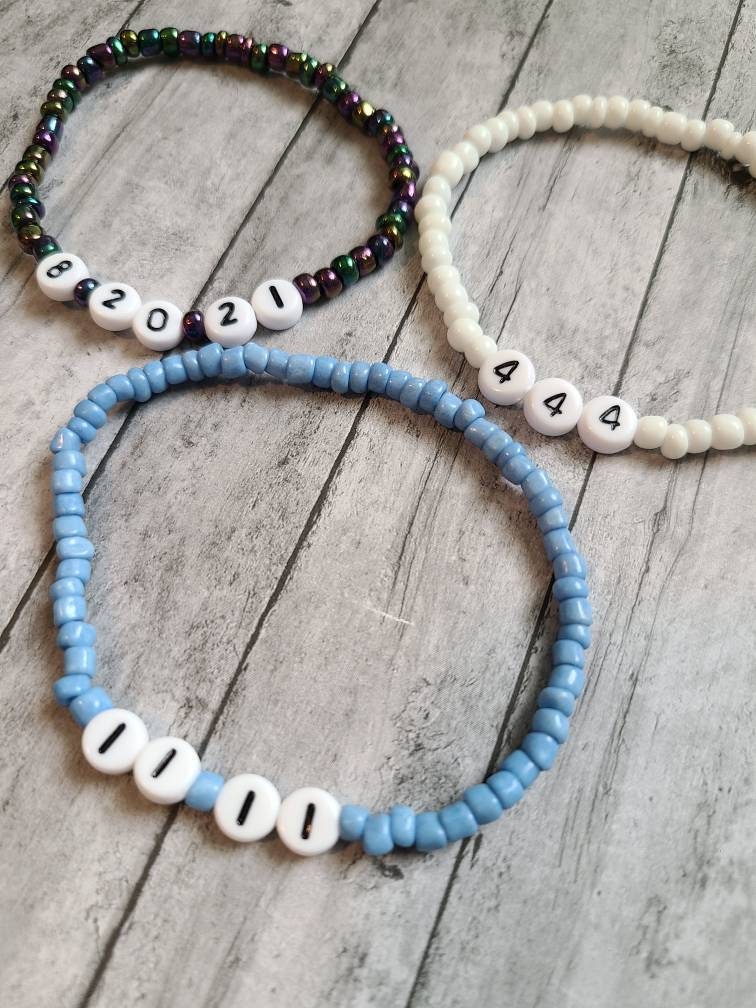 Number Bracelets, Personalized Bracelets, Couples Bracelets, Angel Numbers Bracelet, Lucky Numbers Bracelet, Anniversary Dates