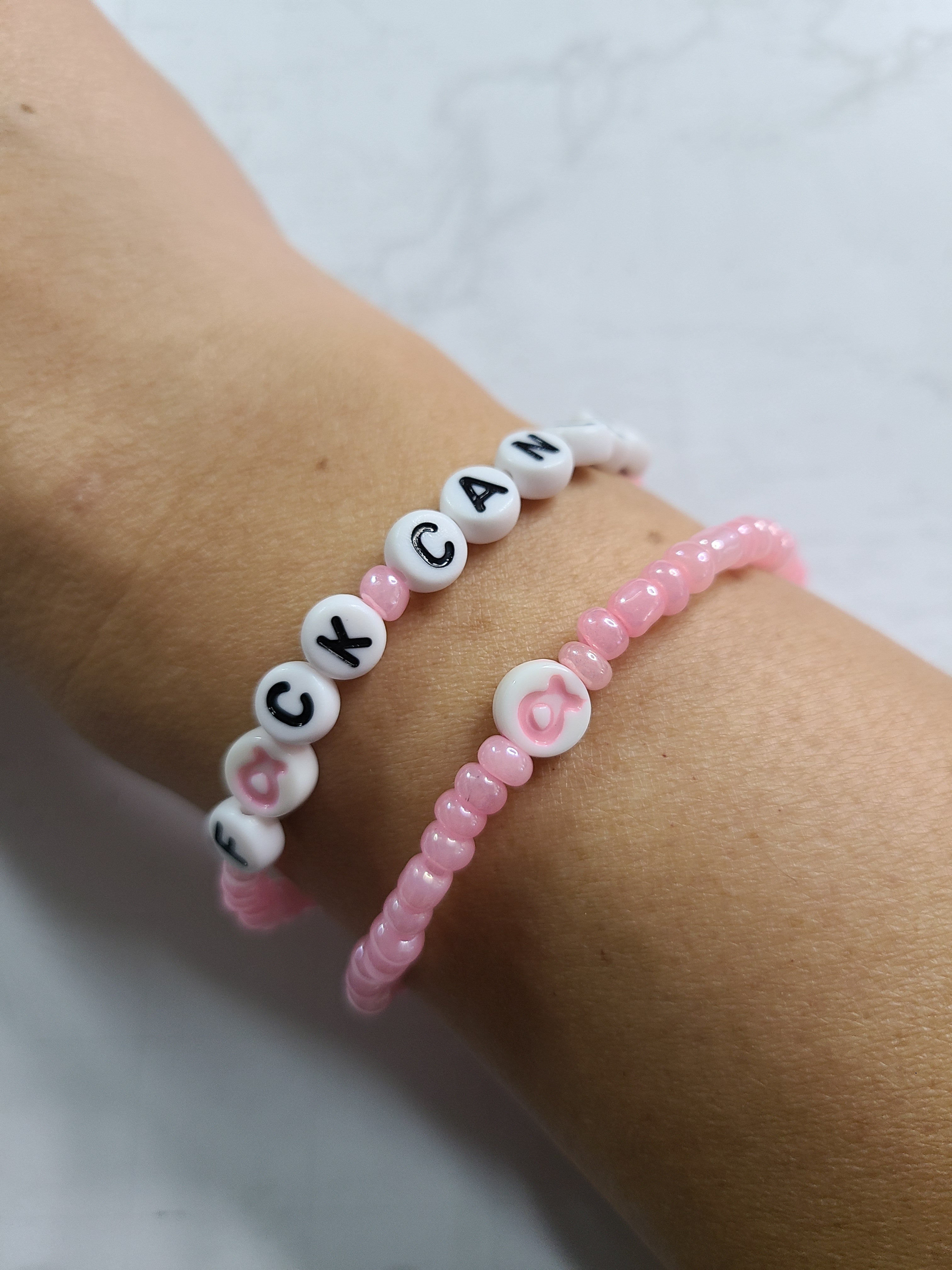 Pink Silicone Wristband Bracelets
