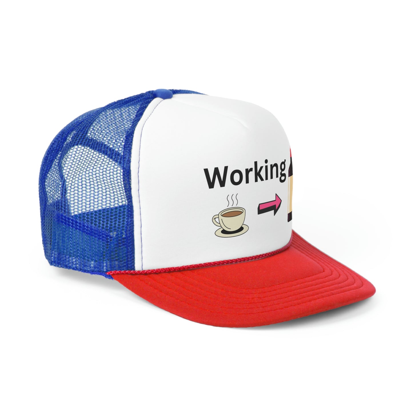 Working Coffee to Wine Trucker Caps