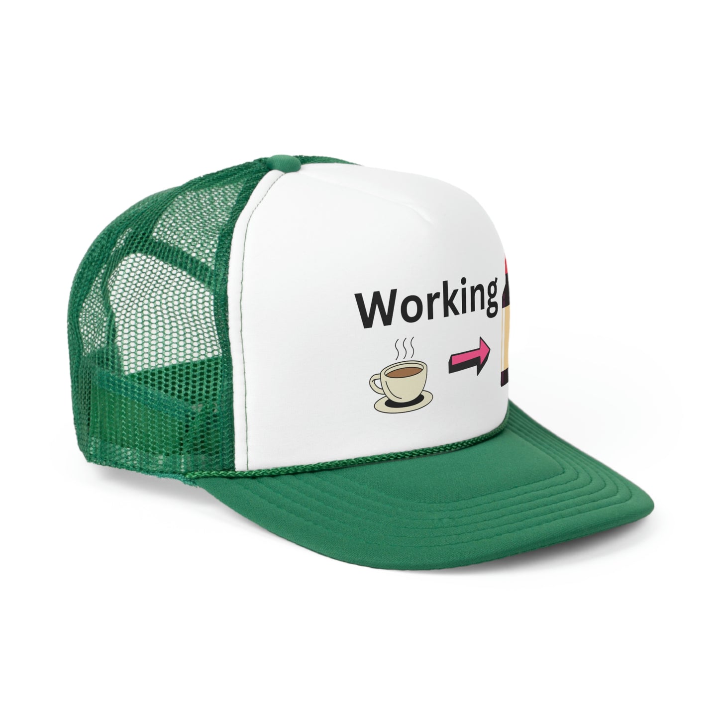 Working Coffee to Wine Trucker Caps