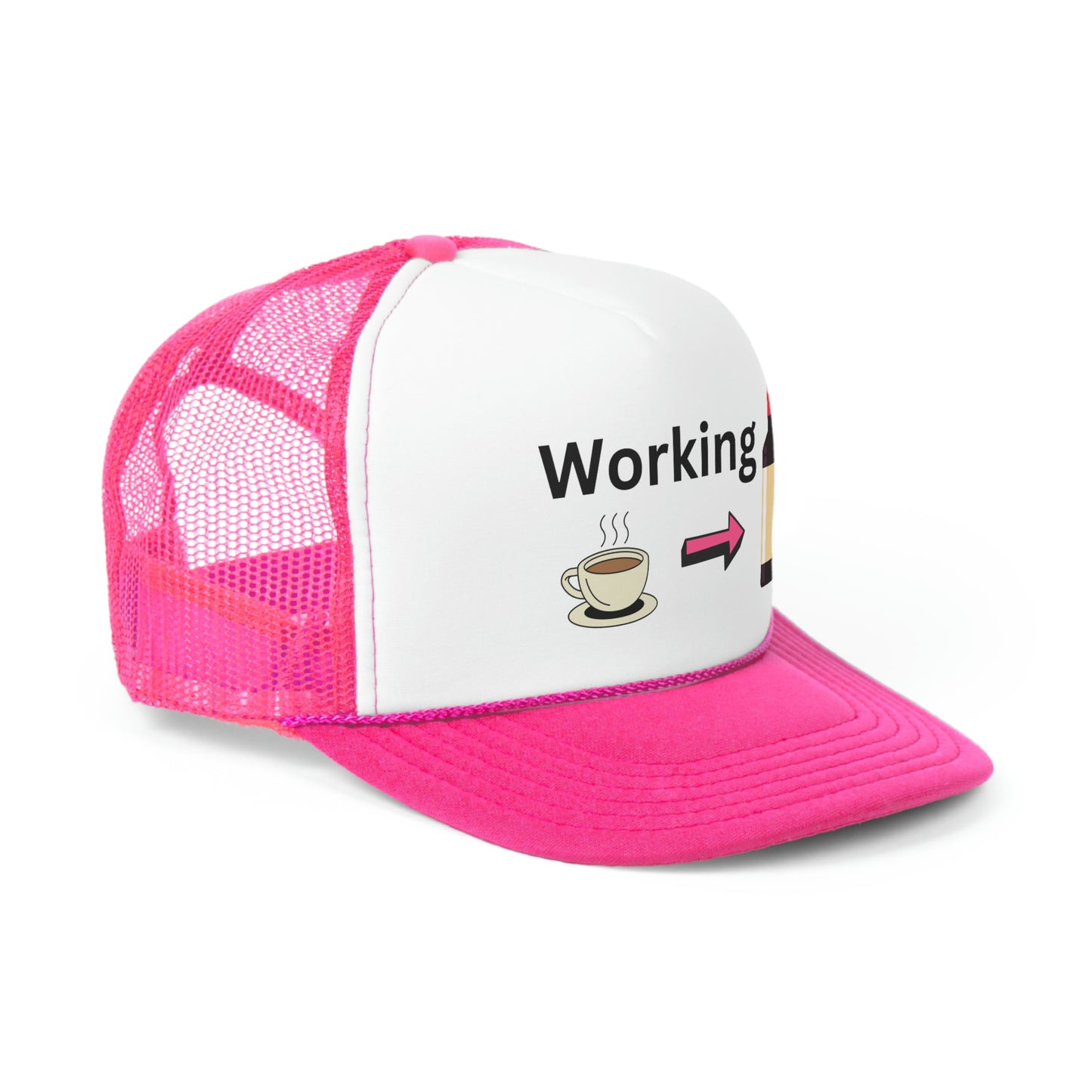 Working Coffee to Wine Trucker Caps