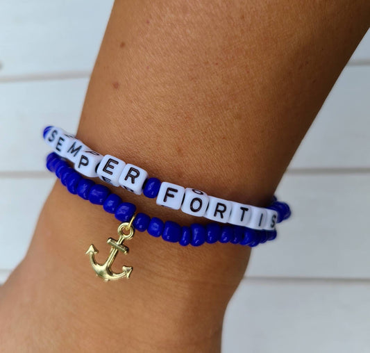 Military Bracelets, Navy Bracelet, Anchors, Semper Fortis