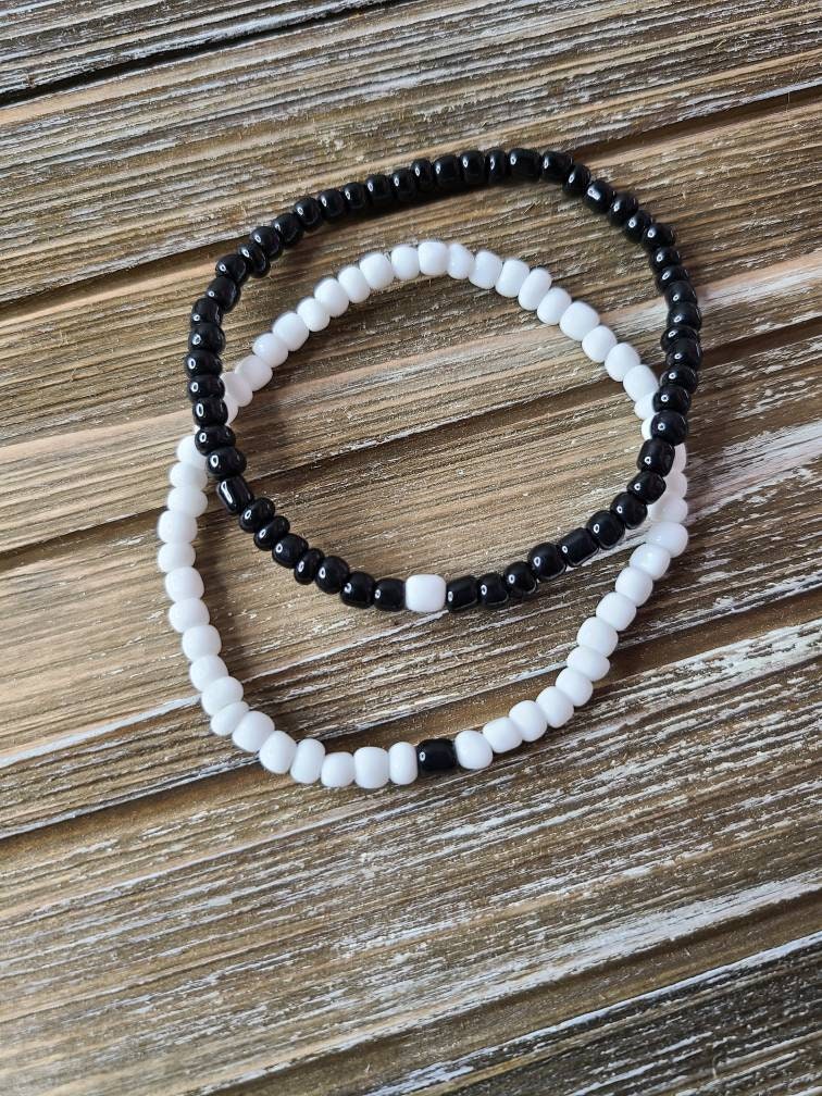 Friendship Beaded Bracelet, Bracelet Set, Matching Bracelets, Pinky Promise Bracelet, Mother Daughter Bracelet, Relationship Bracelet