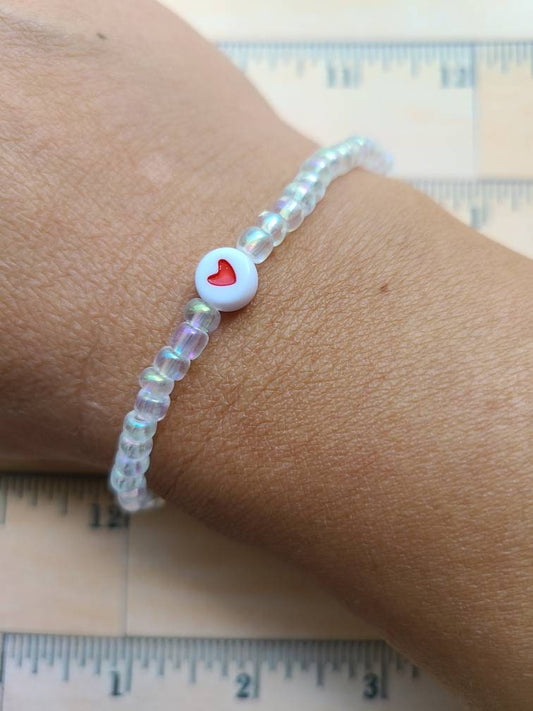 Heart Bracelet, Anxiety Relief Bracelet, Personalized Bracelets, Made to Order, Encouragement Bracelet, Inspirational Bracelet