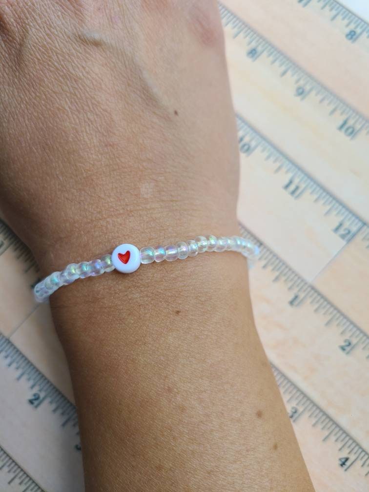 Heart Bracelet, Anxiety Relief Bracelet, Personalized Bracelets, Made to Order, Encouragement Bracelet, Inspirational Bracelet