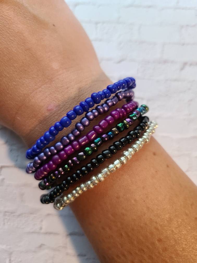 Bulk Order for 10 Seed Bead Stretch Bracelets, Single Strand Bracelet, Custom Made Bracelets, Personalized Bracelets