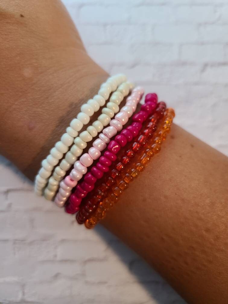 Bulk Order for 10 Seed Bead Stretch Bracelets, Single Strand Bracelet, Custom Made Bracelets, Personalized Bracelets
