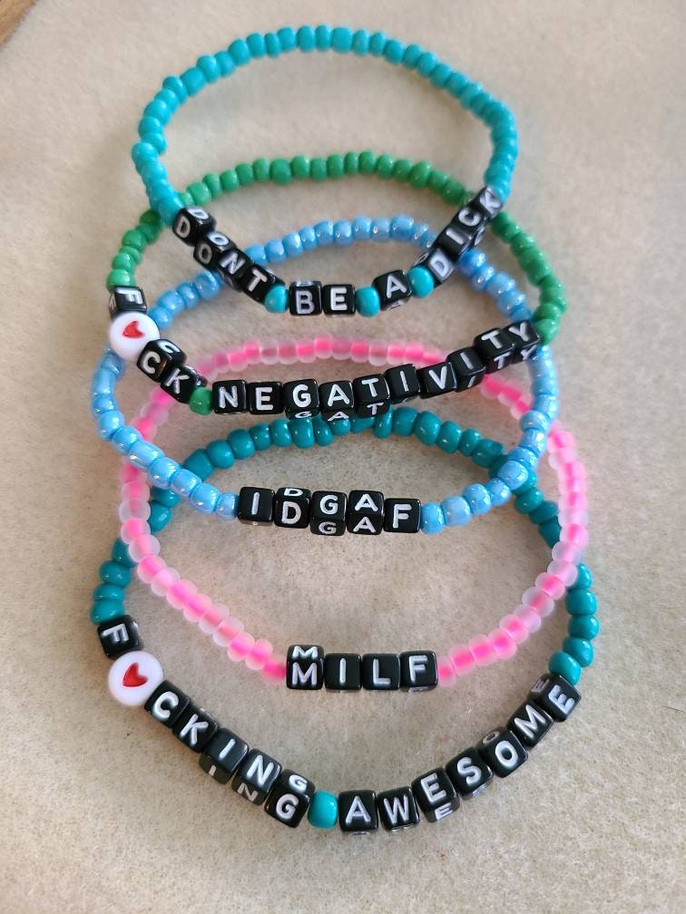 Swear 2025 word bracelets